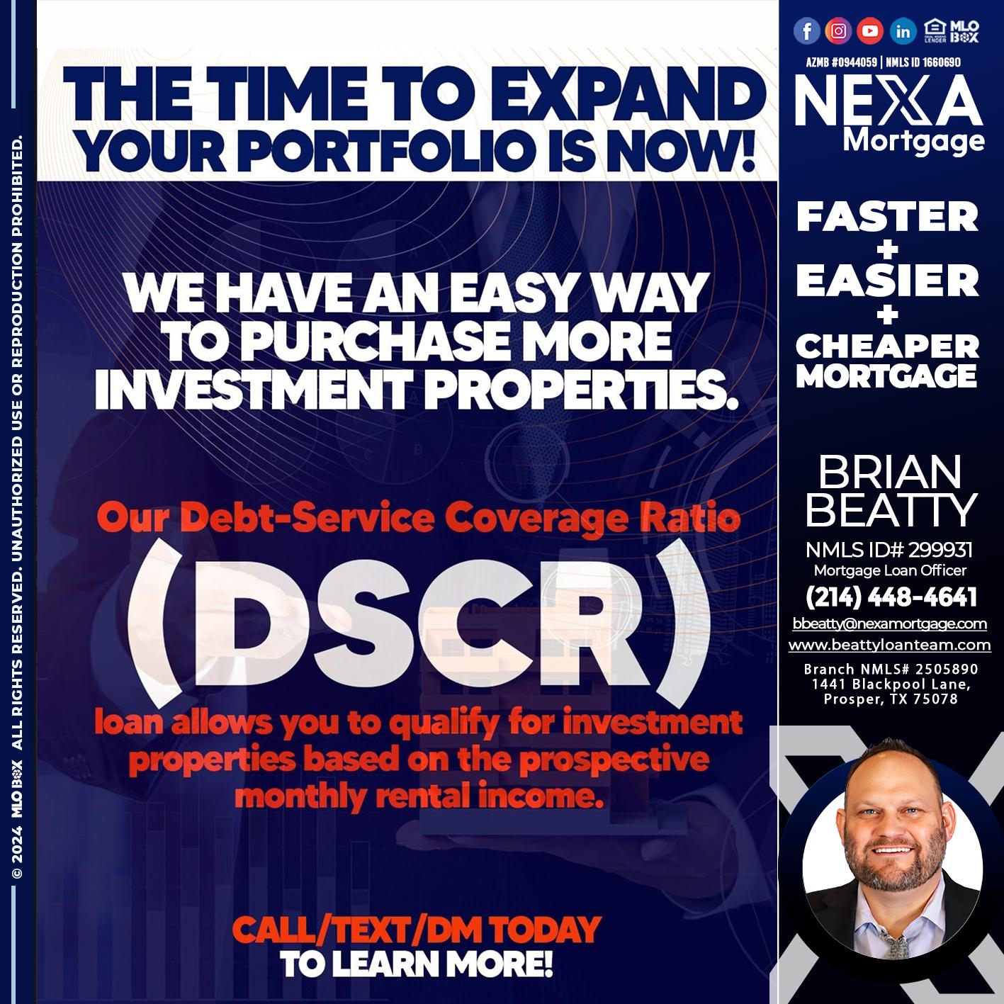 DSCR - Brian Beatty -Mortgage Loan Officer