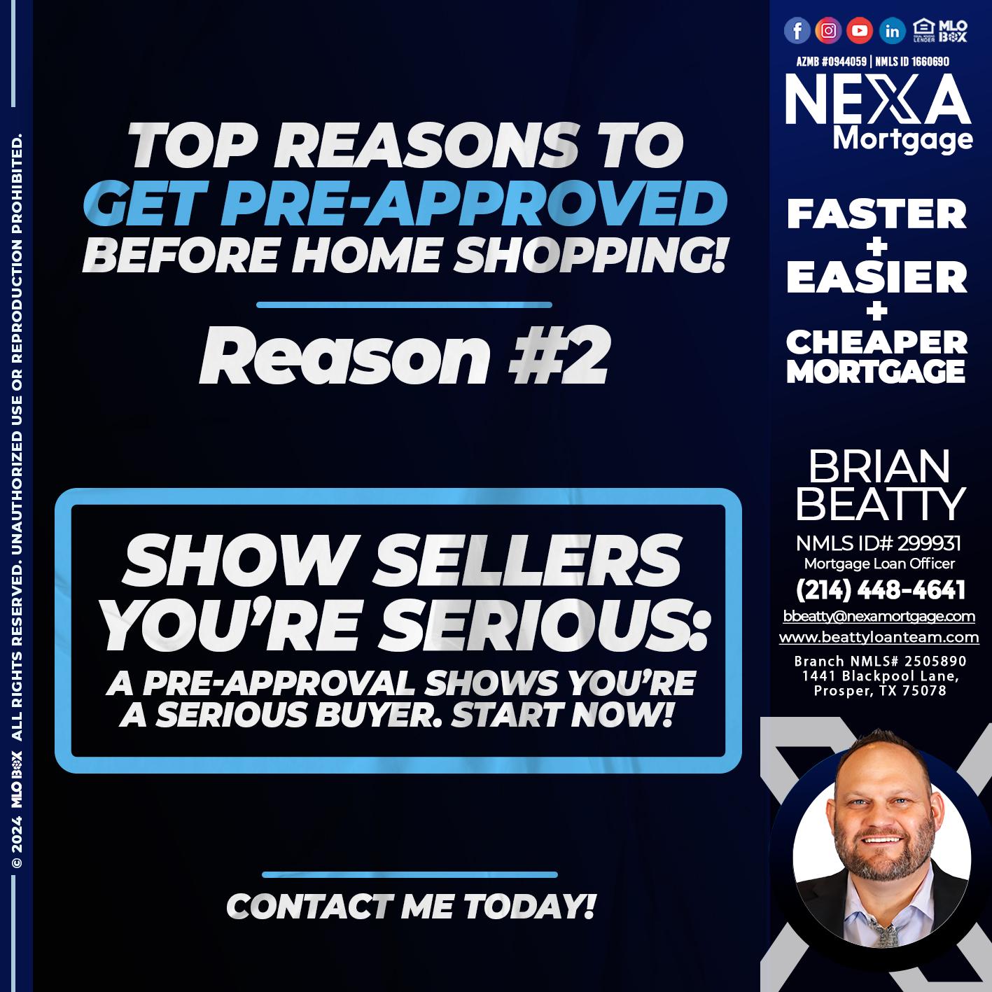 REASON 2 - Brian Beatty -Mortgage Loan Officer