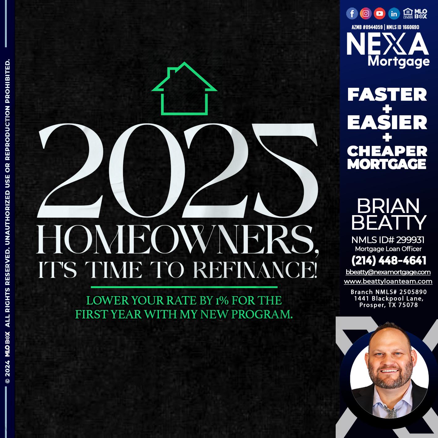 2025 HOMEOWNERSHIP - Brian Beatty -Mortgage Loan Officer