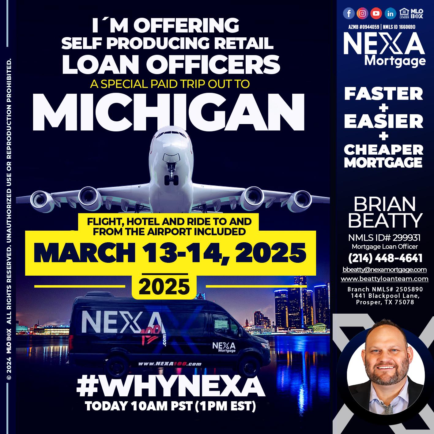 MICHIGAN TRIP - Brian Beatty -Mortgage Loan Officer