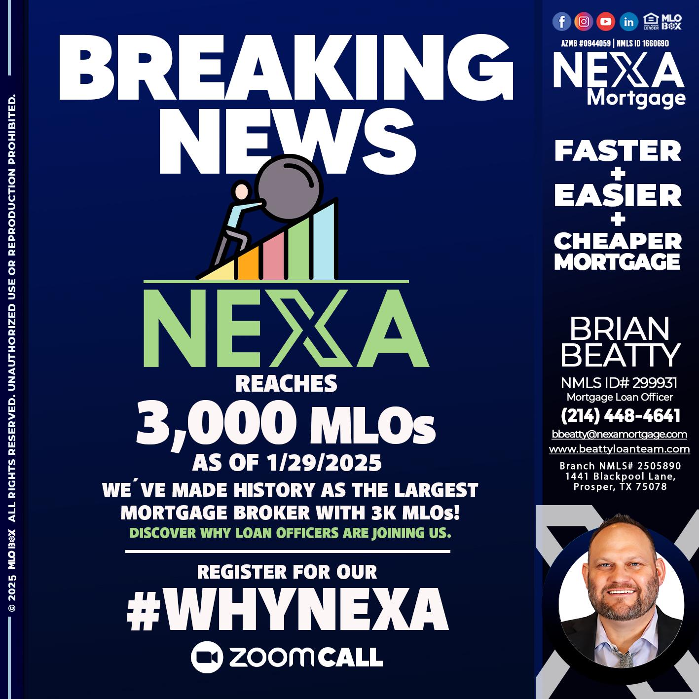 BREAKING NEWS - Brian Beatty -Mortgage Loan Officer