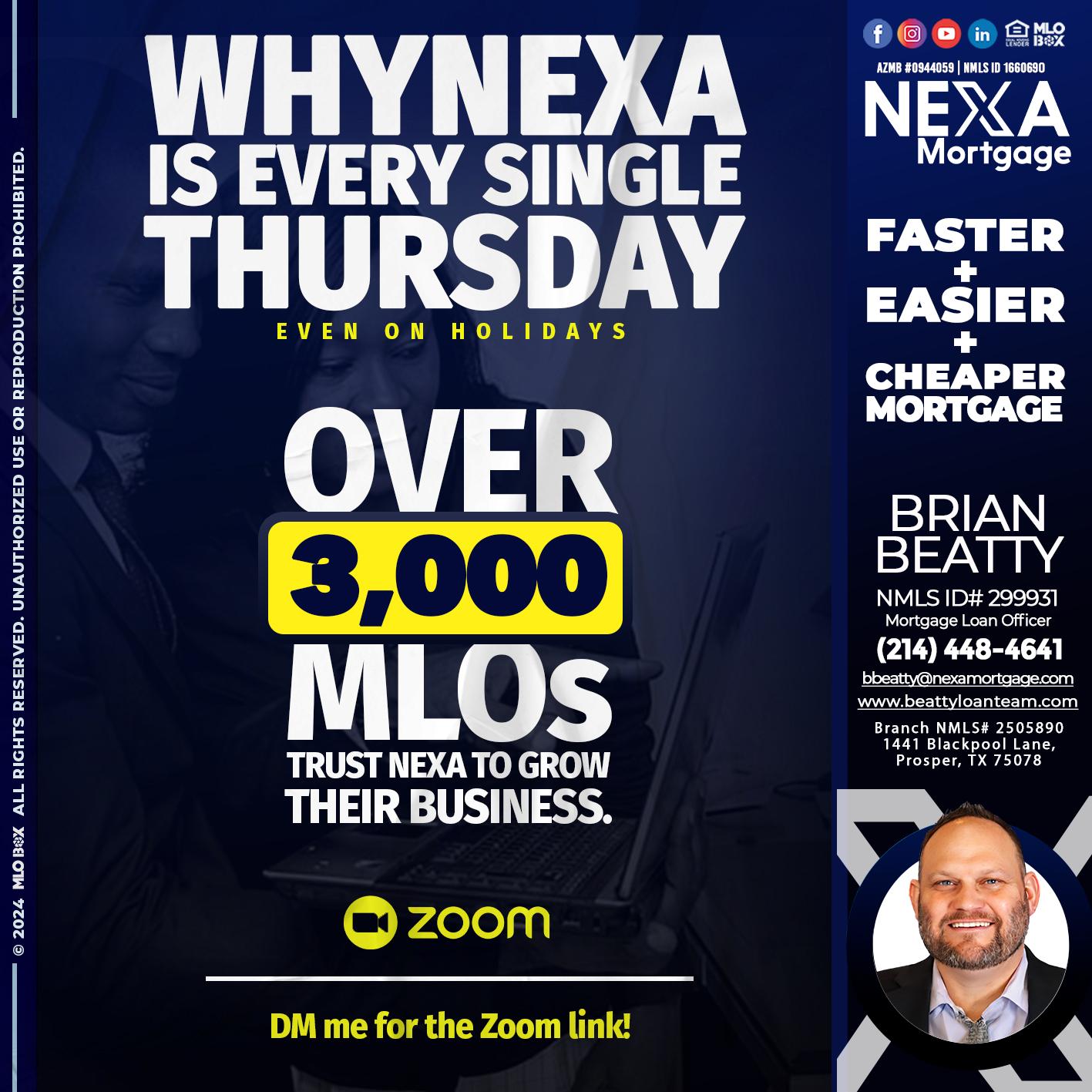 why NEXA - Brian Beatty -Mortgage Loan Officer