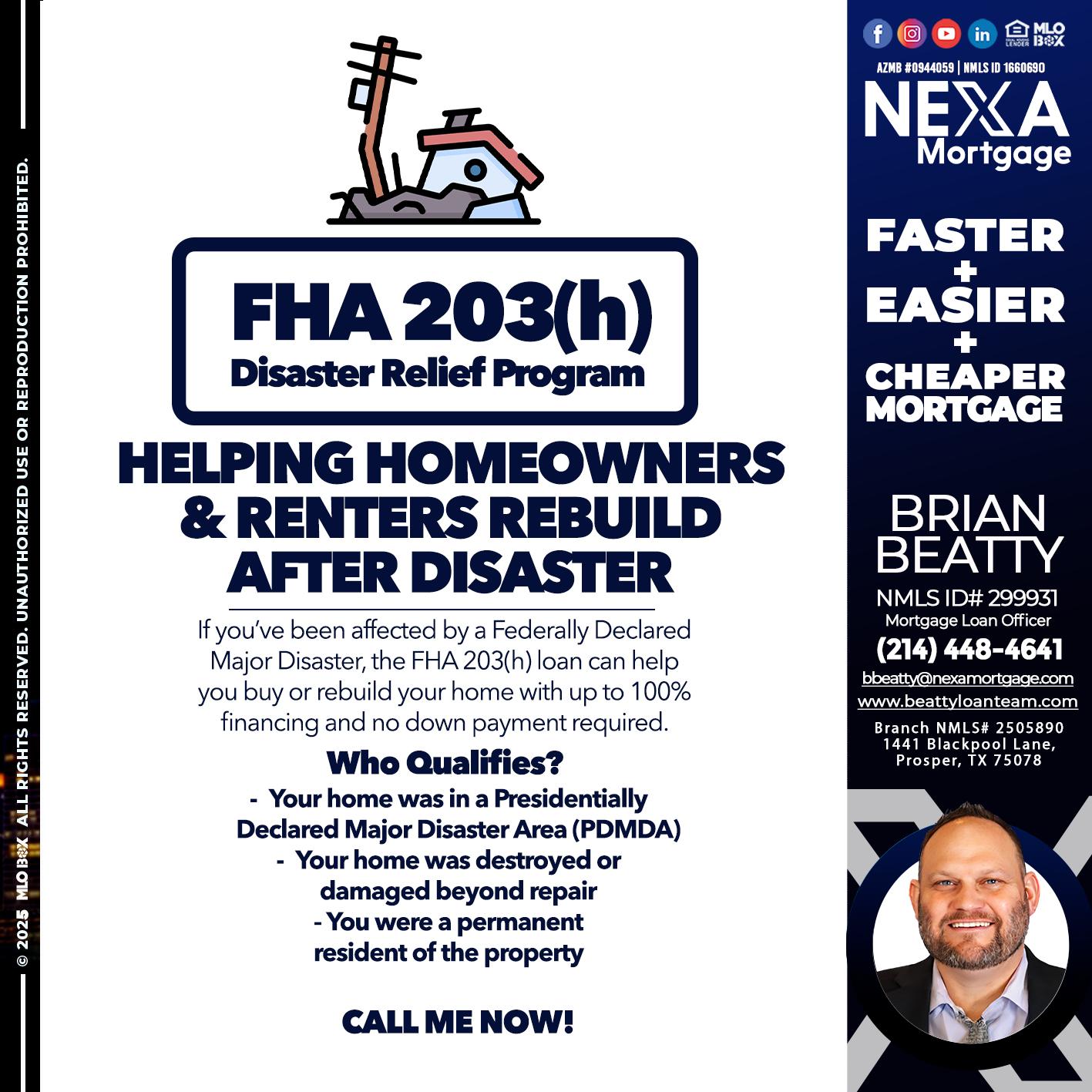 FHA - Brian Beatty -Mortgage Loan Officer