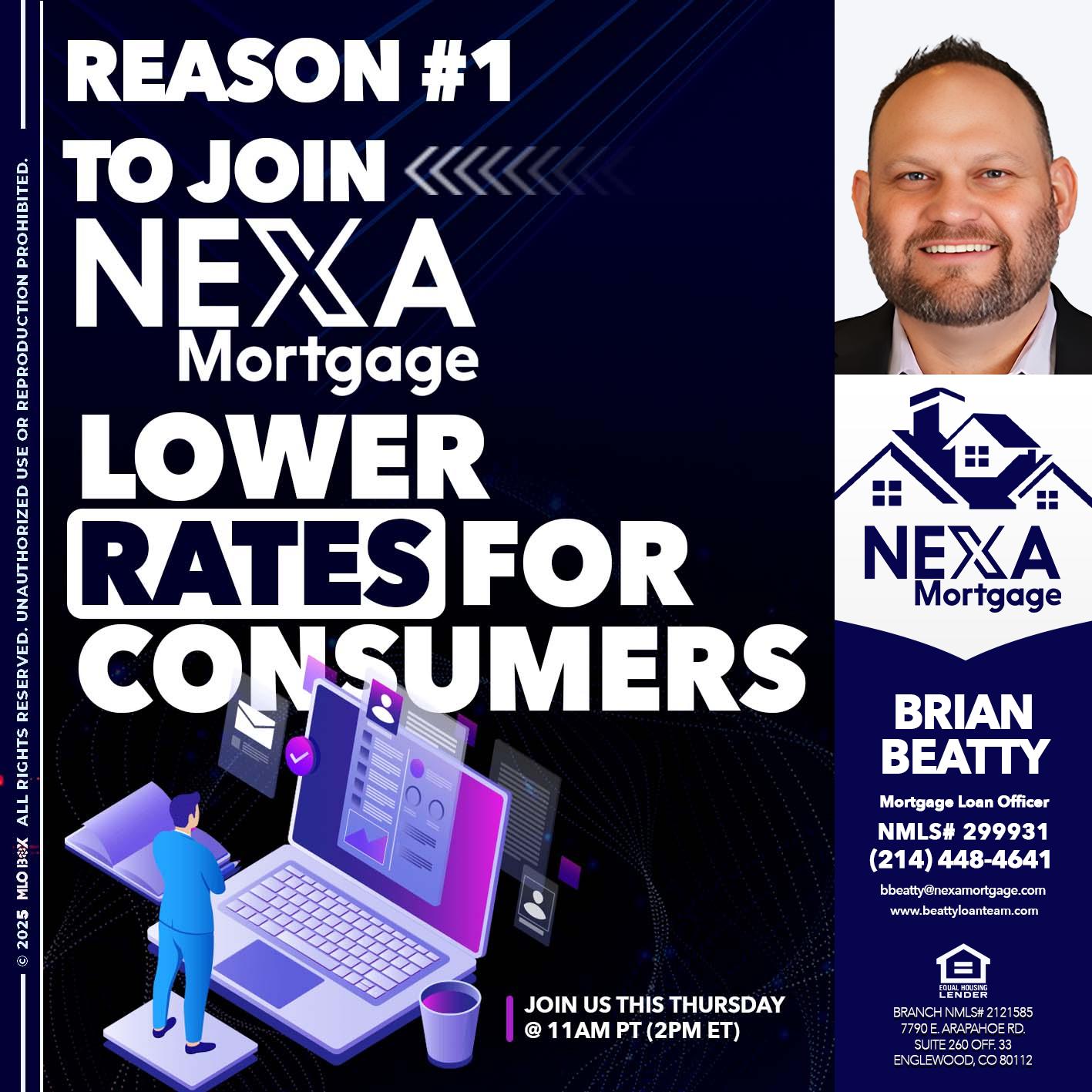 REASON 1 - Brian Beatty -Mortgage Loan Officer