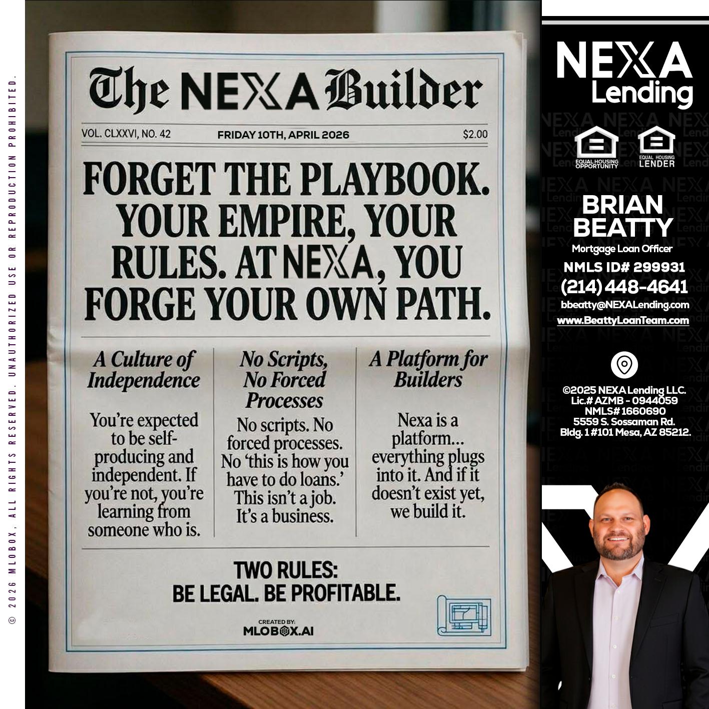THE NEXA BUILDER - Brian Beatty -Mortgage Loan Officer