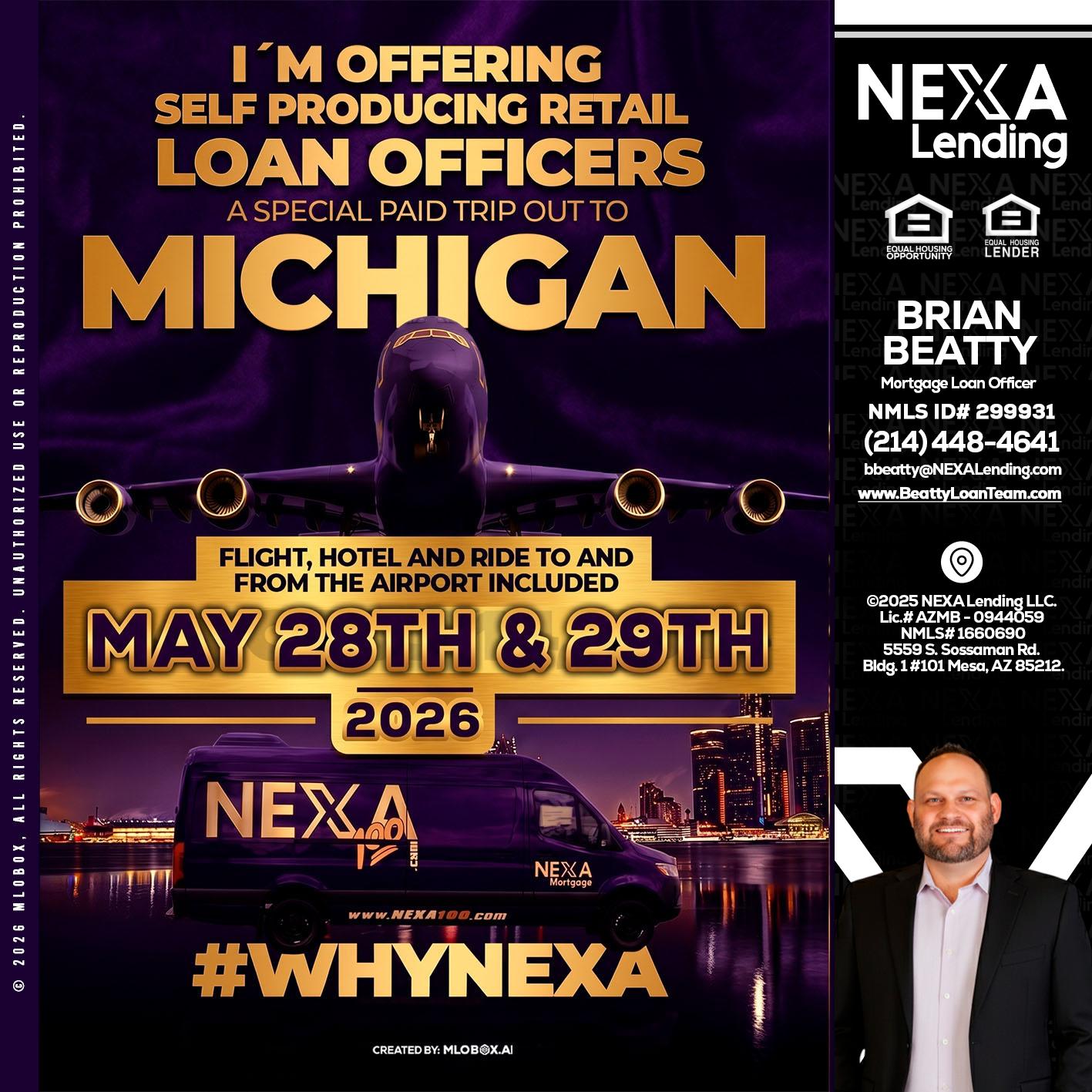 MICHIGAN - Brian Beatty -Mortgage Loan Officer