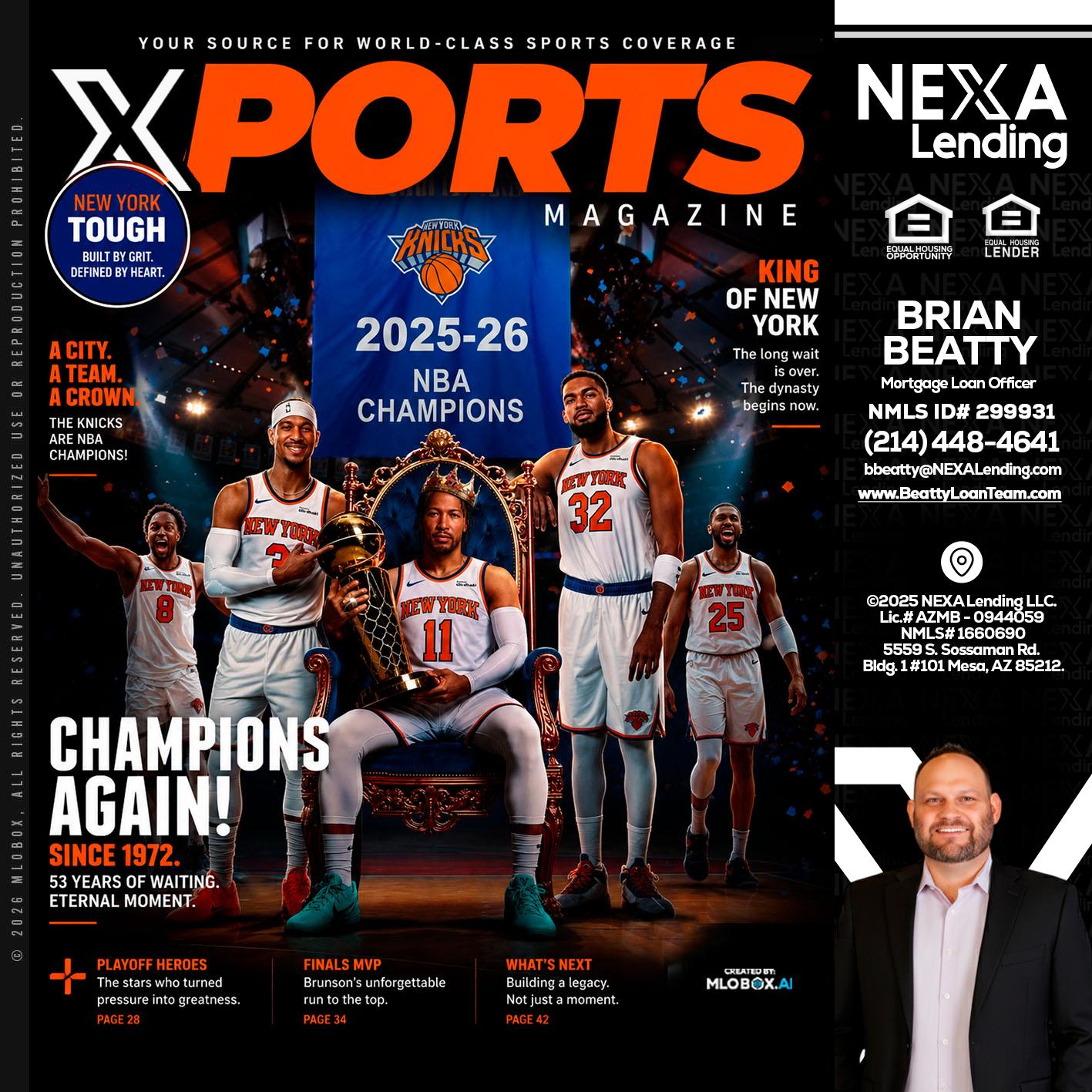 XPORTS MAGAZINE - Brian Beatty -Mortgage Loan Officer