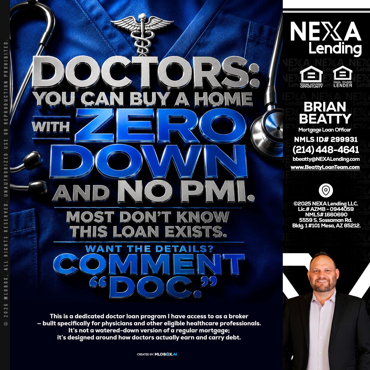 DOCTORS YOU CAN BUY - Brian Beatty -Mortgage Loan Officer