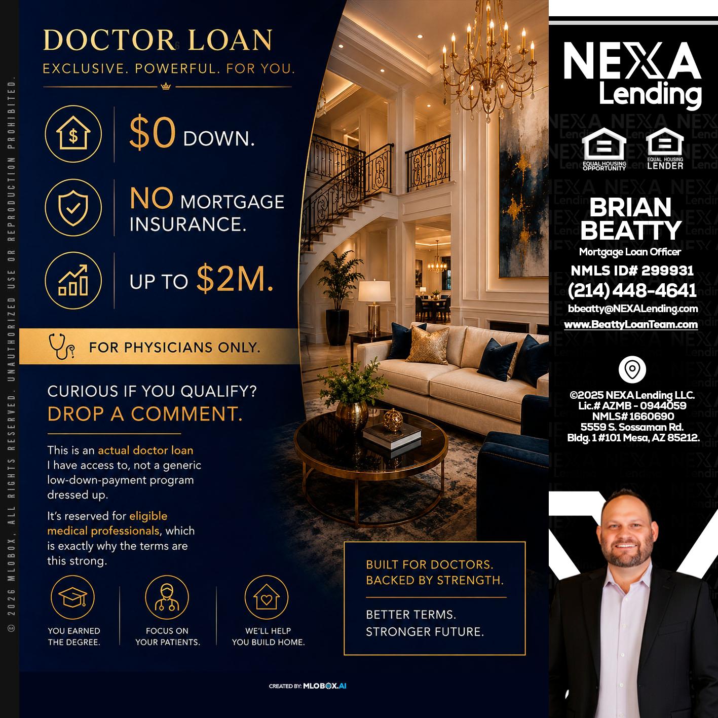 DOCTOR LOANS - Brian Beatty -Mortgage Loan Officer
