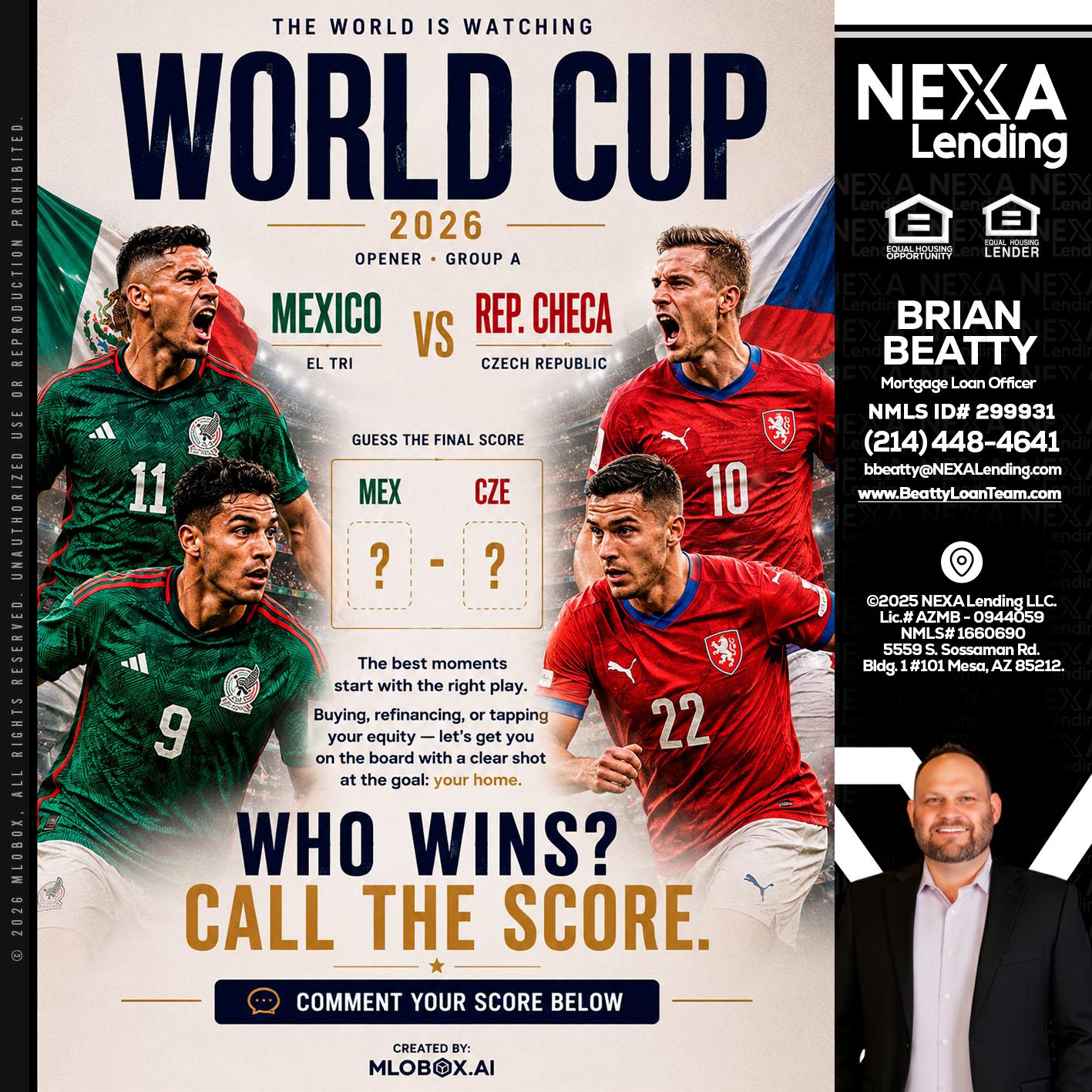 WORLD CUP 2026 - Brian Beatty -Mortgage Loan Officer