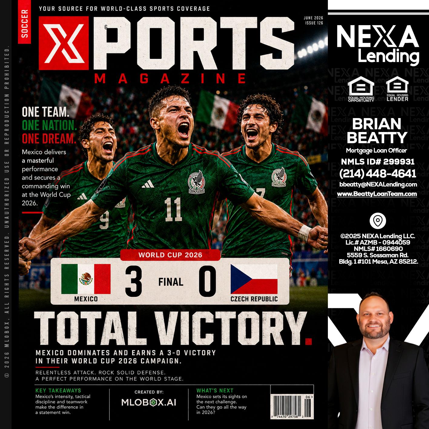 World Cup 2026 MEX 1-0 CZECH - Brian Beatty -Mortgage Loan Officer