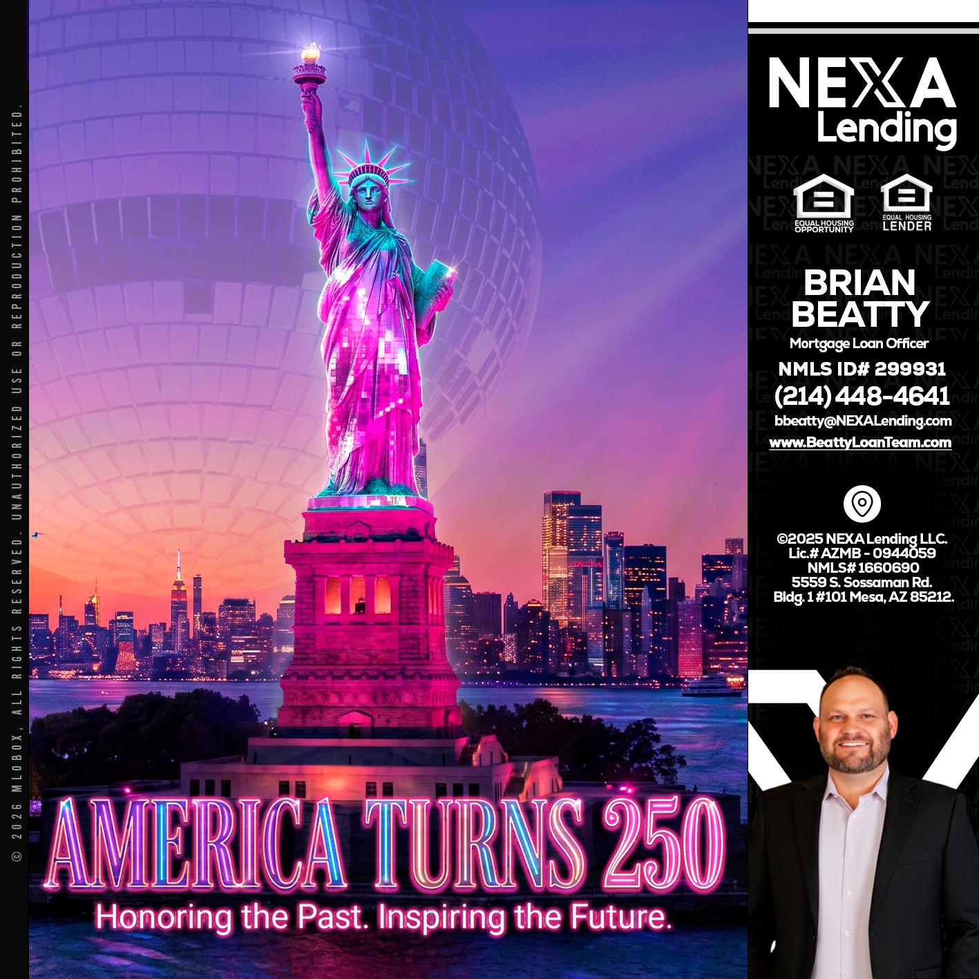 AMERICA TURNS 250 - Brian Beatty -Mortgage Loan Officer