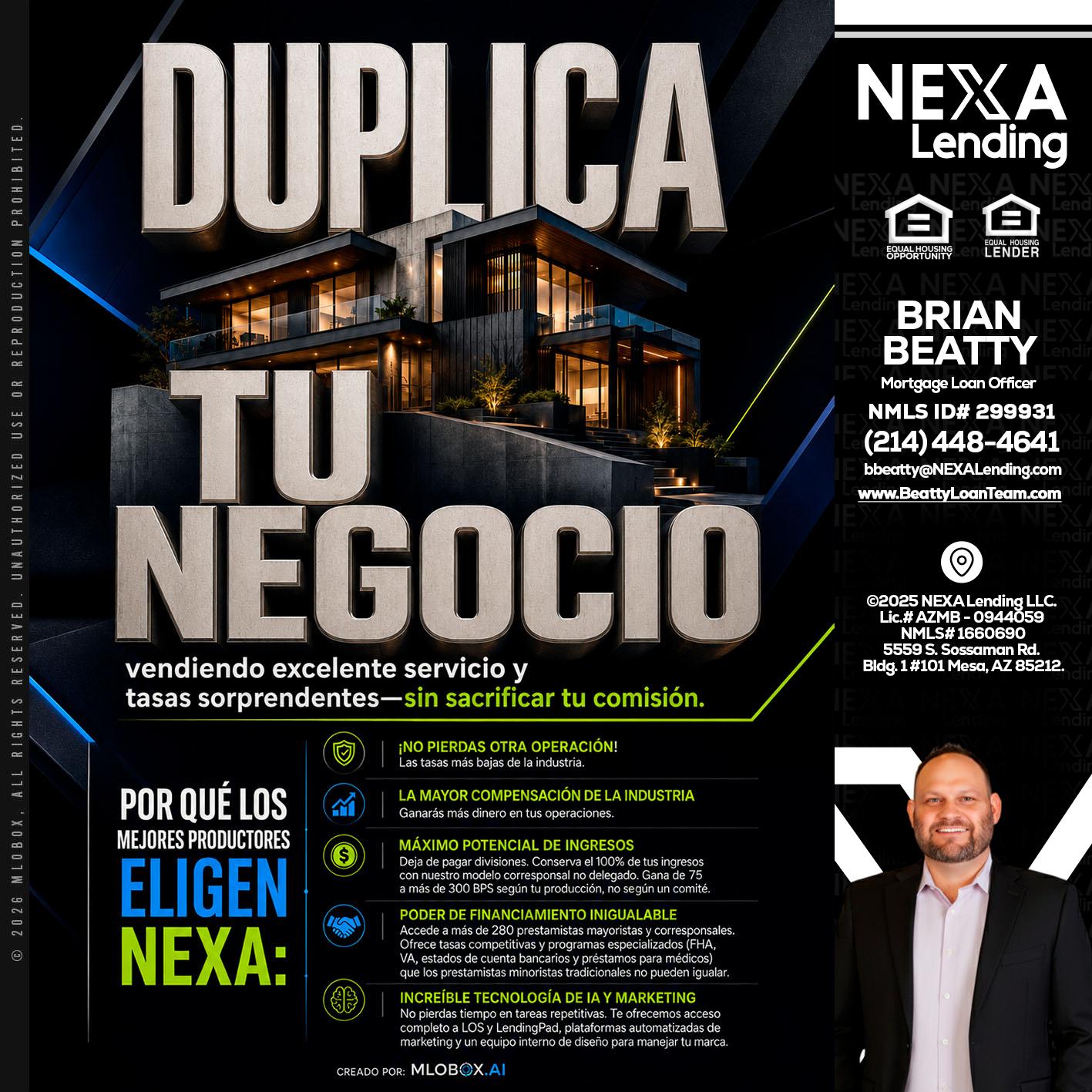 DUPLICA TU NEGOCIO - Brian Beatty -Mortgage Loan Officer