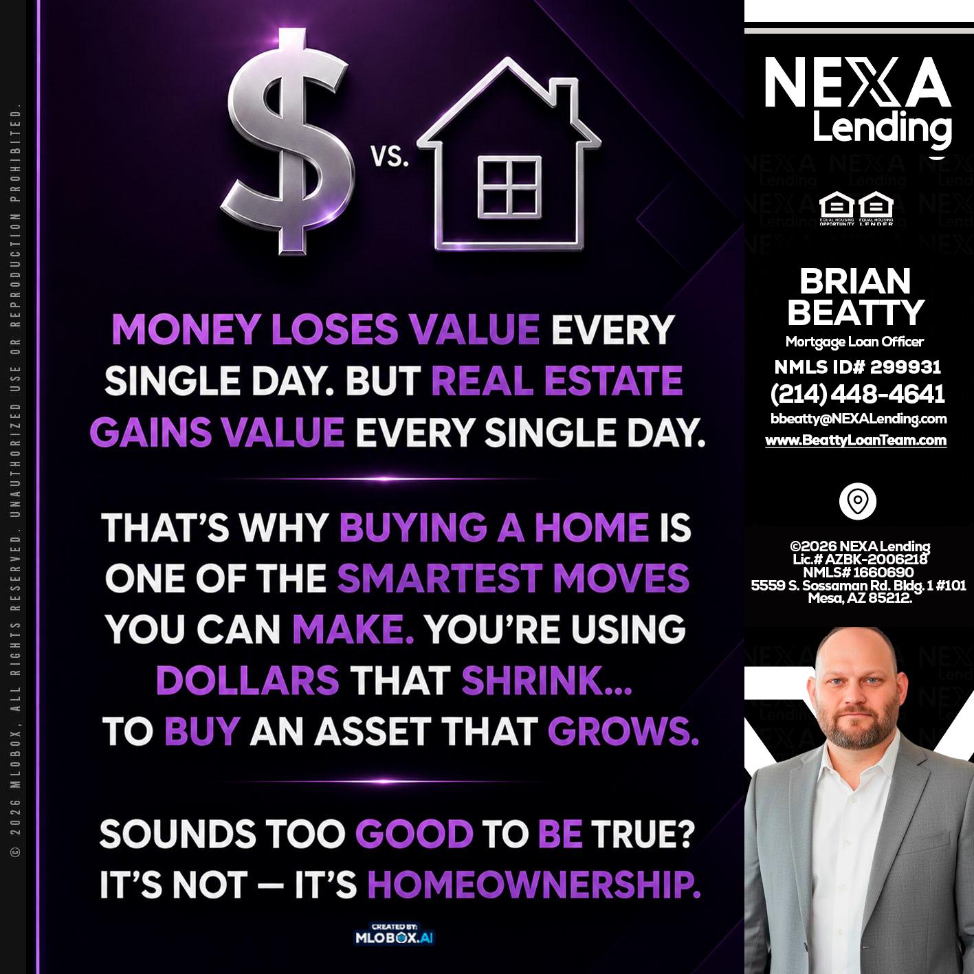 MONEY LOSES - Brian Beatty -Mortgage Loan Officer