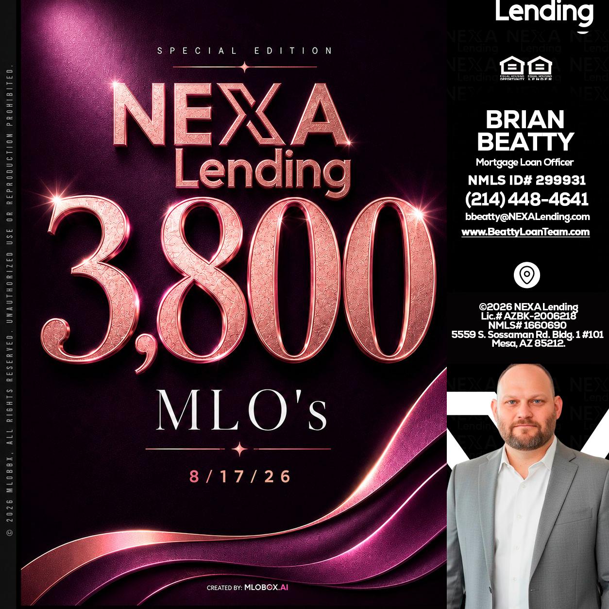 3800 MLOs - Brian Beatty -Mortgage Loan Officer