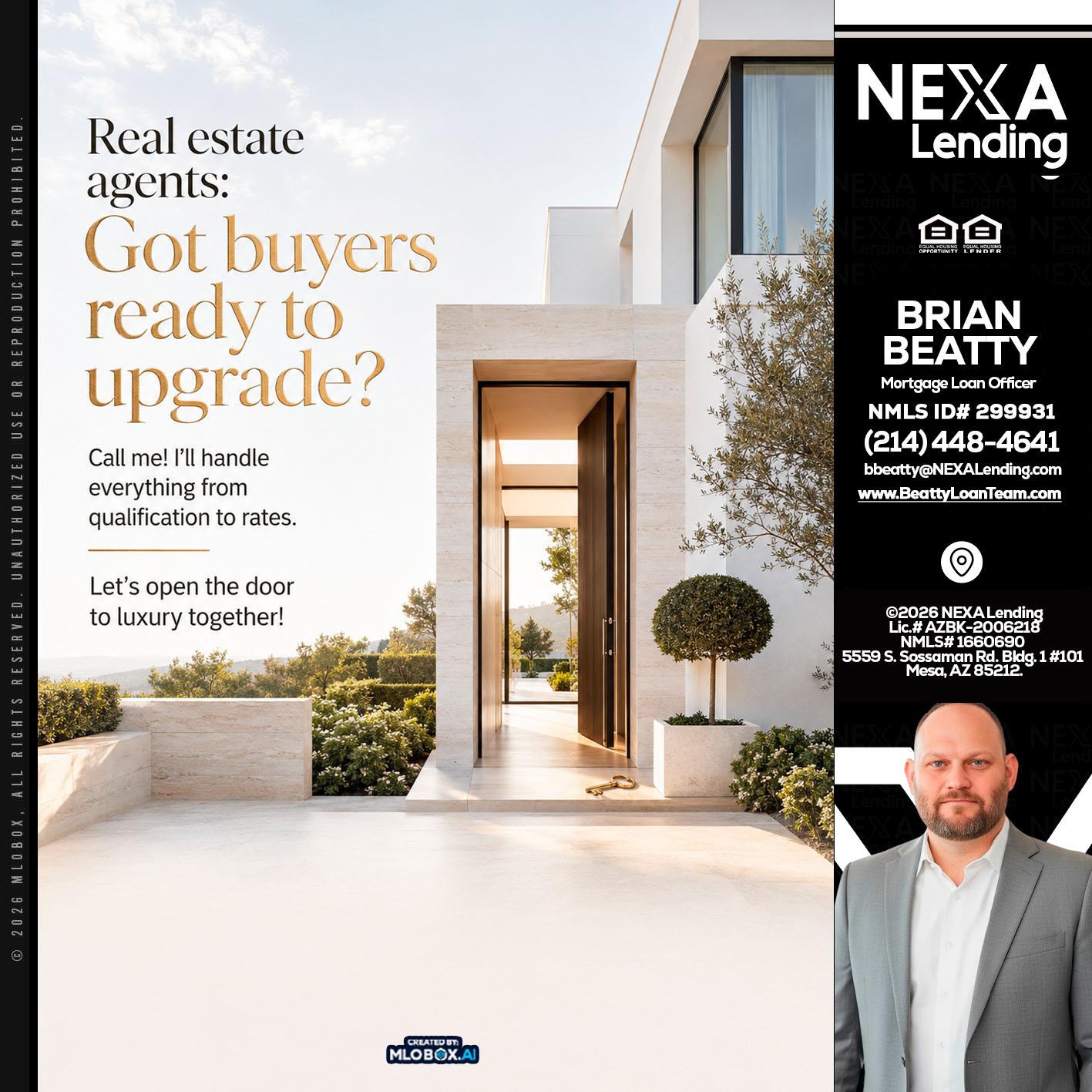REAL ESTATE AGENTS - Brian Beatty -Mortgage Loan Officer