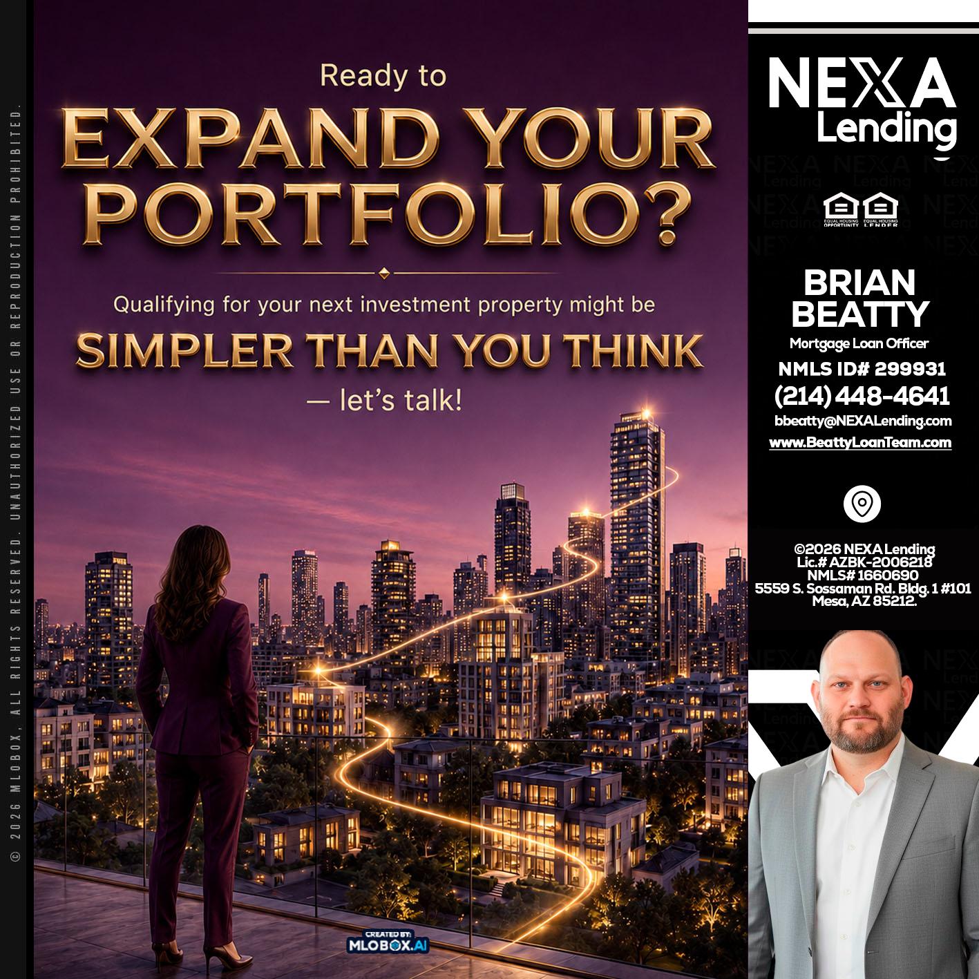 EXPAND YOUR PORTFOLIO - Brian Beatty -Mortgage Loan Officer