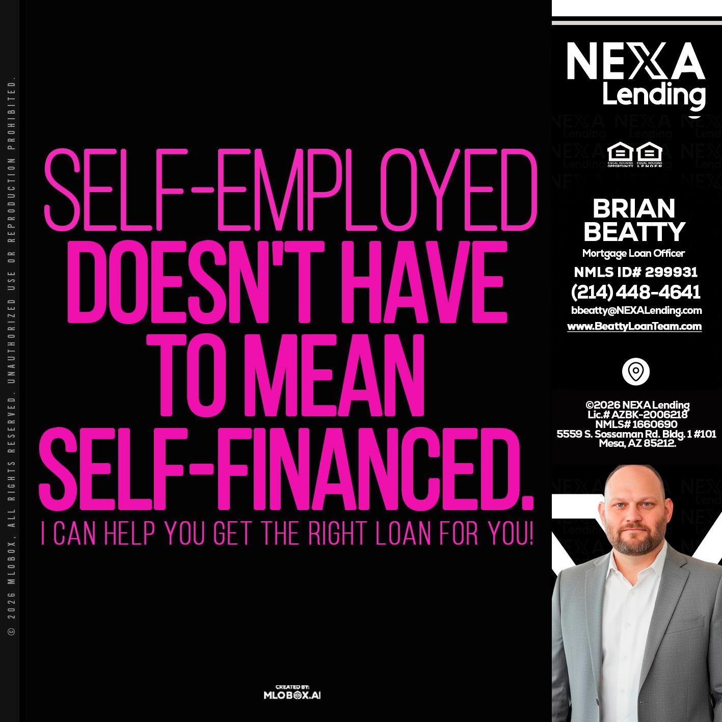 self employed - Brian Beatty -Mortgage Loan Officer