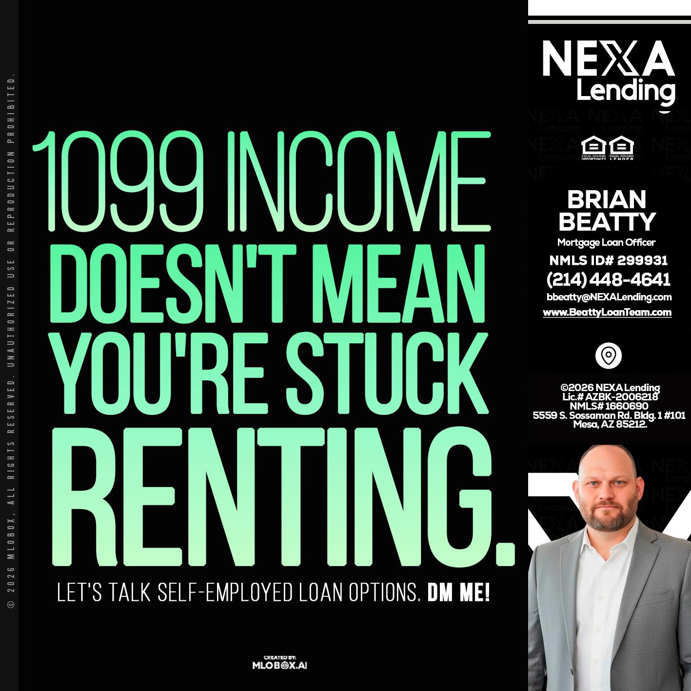 1099 income - Brian Beatty -Mortgage Loan Officer