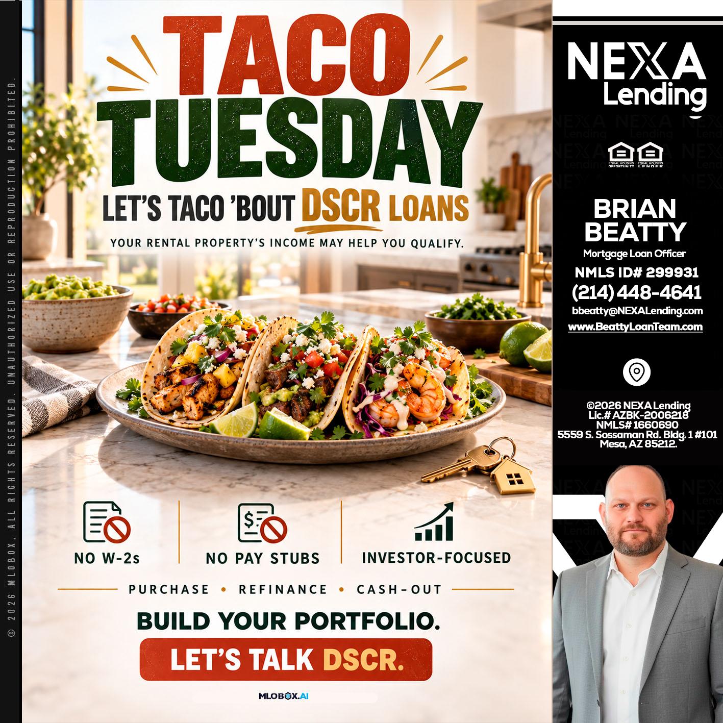 TACO TUESDAY - Brian Beatty -Mortgage Loan Officer