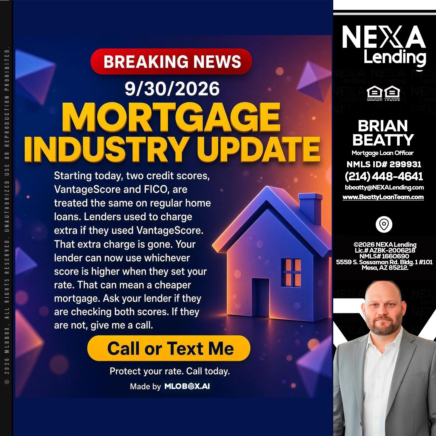 BREAKING NEWS - Brian Beatty -Mortgage Loan Officer