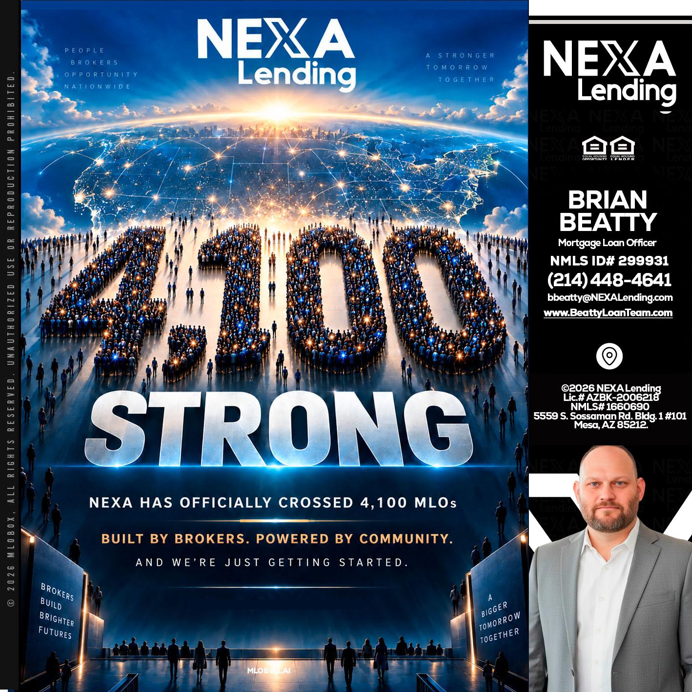 4,100 MLOs - Brian Beatty -Mortgage Loan Officer