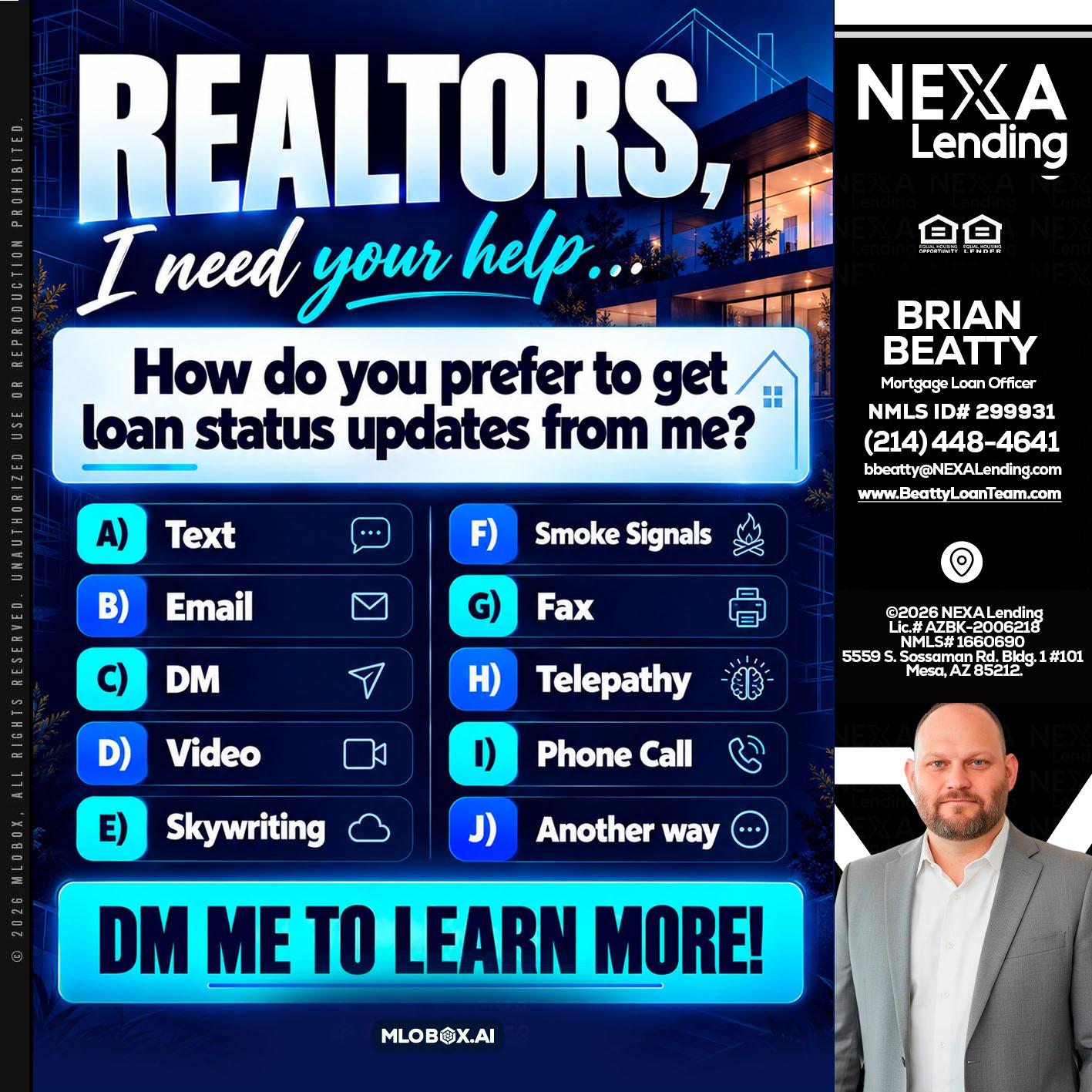 REALTORS - Brian Beatty -Mortgage Loan Officer